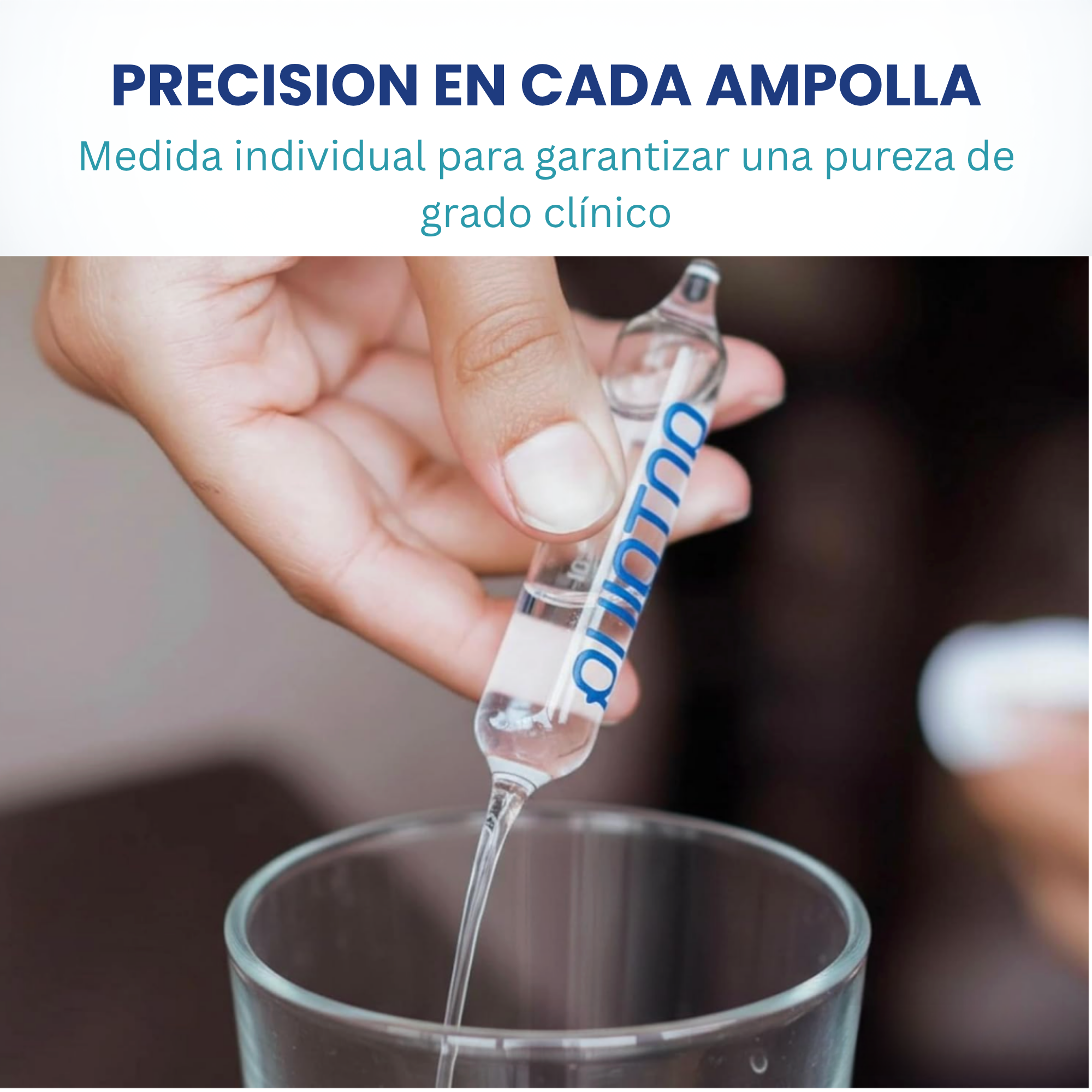 Precisión en cada ampolla — pureza de grado clínico