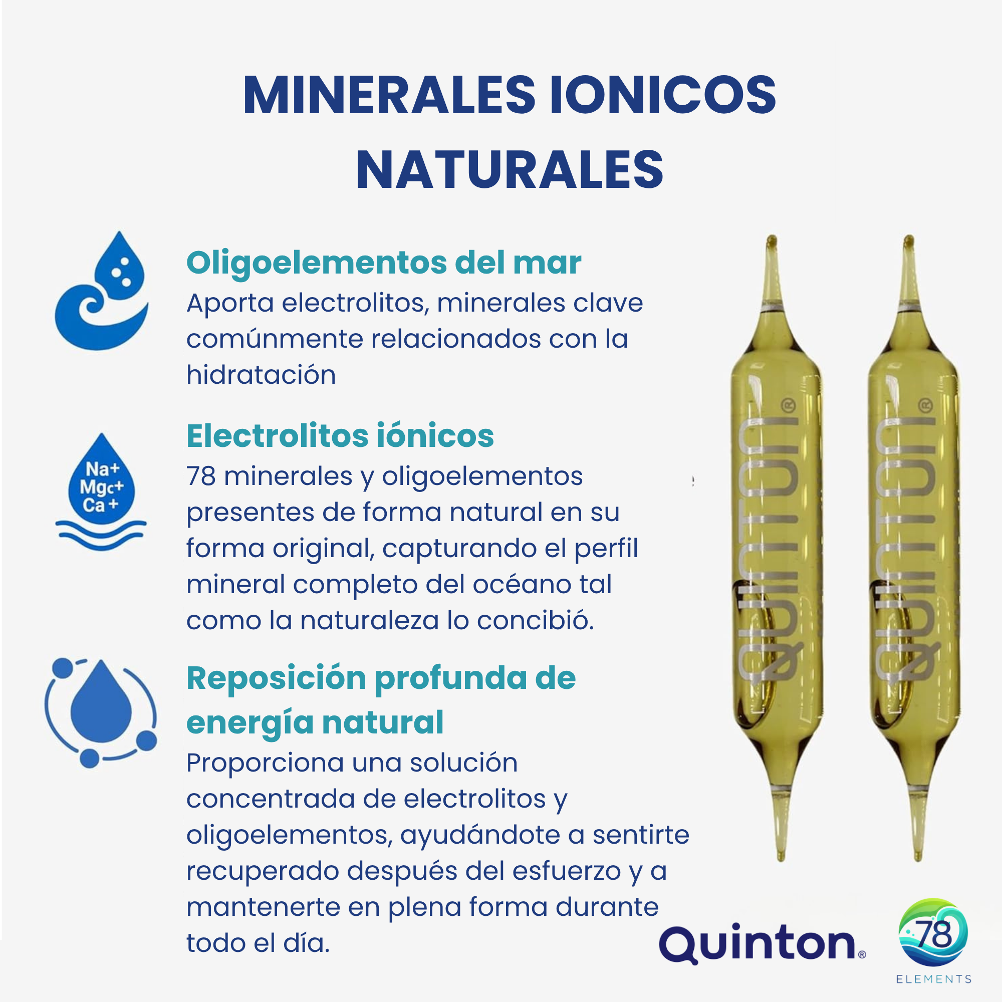 Minerales iónicos naturales de Quinton Hypertonic