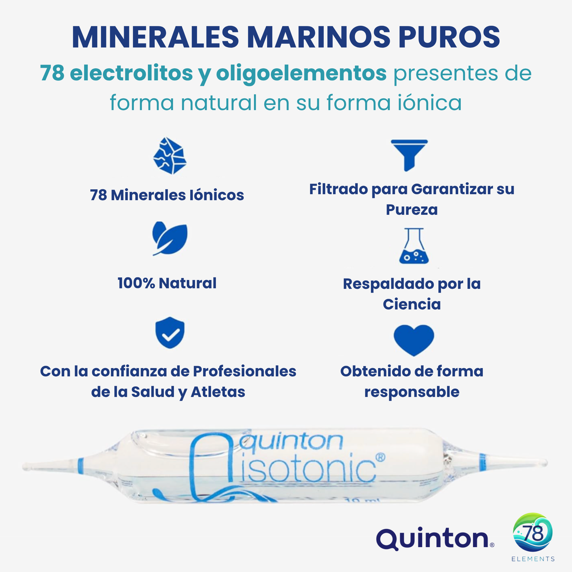 Minerales marinos puros de Quinton Isotonic