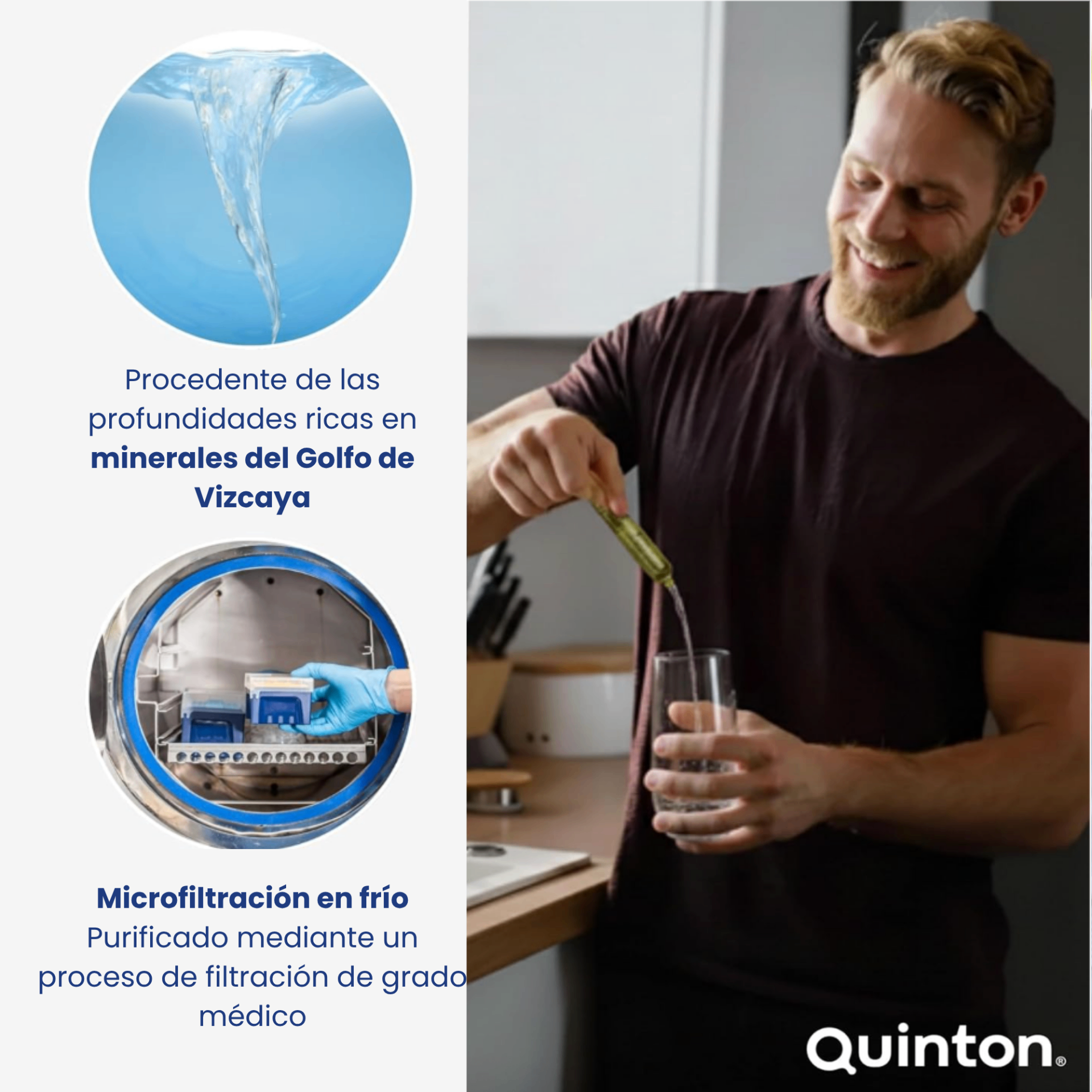 Origen de Quinton Hypertonic y microfiltración en frío